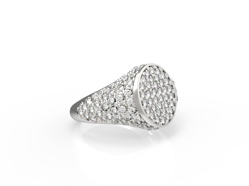 Pave Diamond Signet Ring