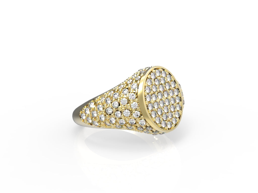 Pave Diamond Signet Ring