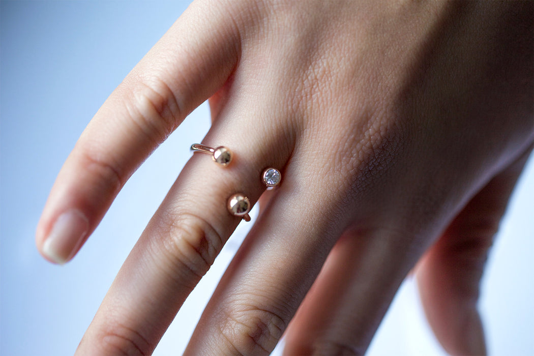 Twisted Sphere Open Ring II