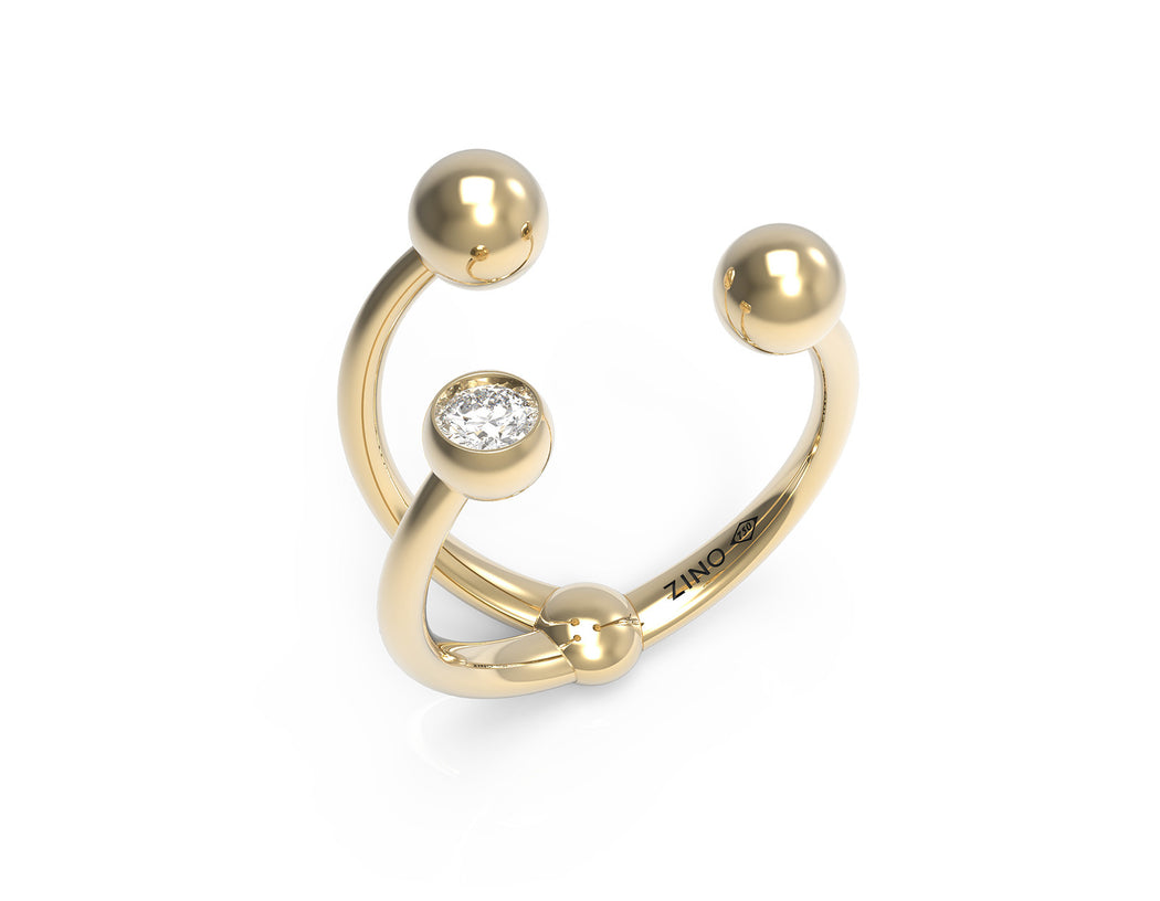 Twisted Sphere Open Ring II