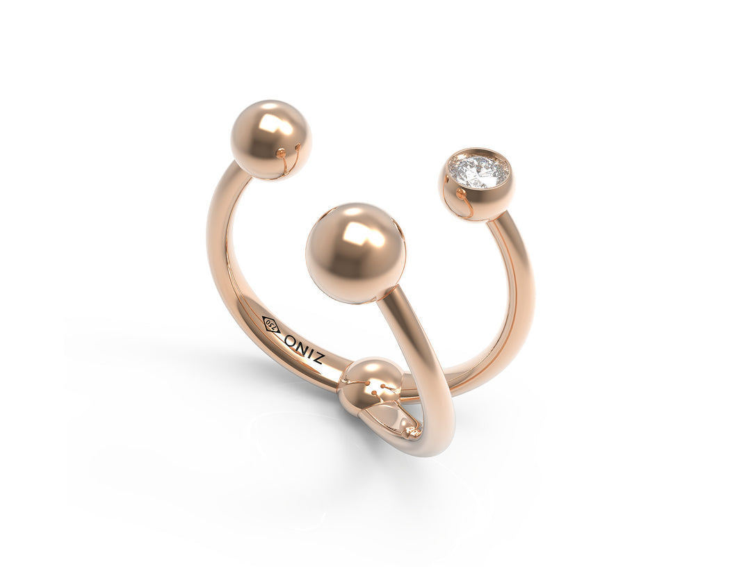 Twisted Sphere Open Ring II