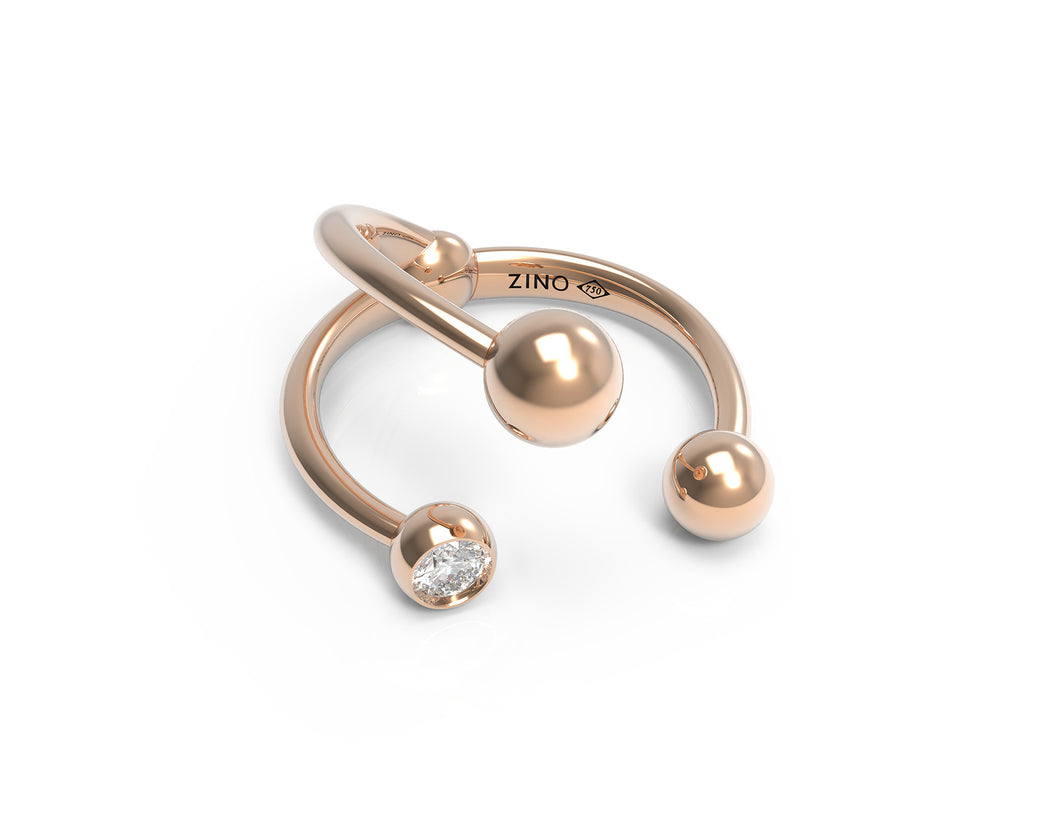 Twisted Sphere Open Ring II