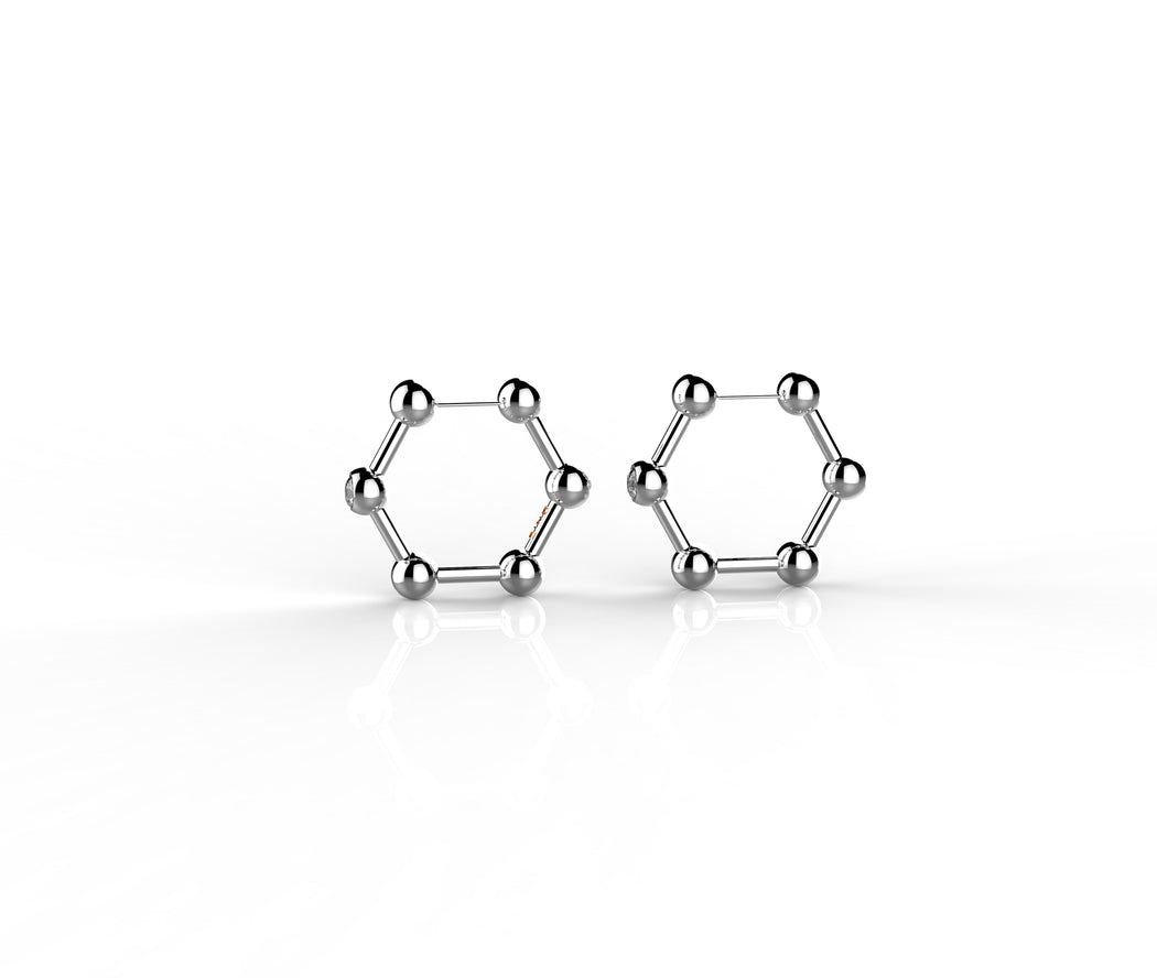 Signature Molecule Hoop Earrings