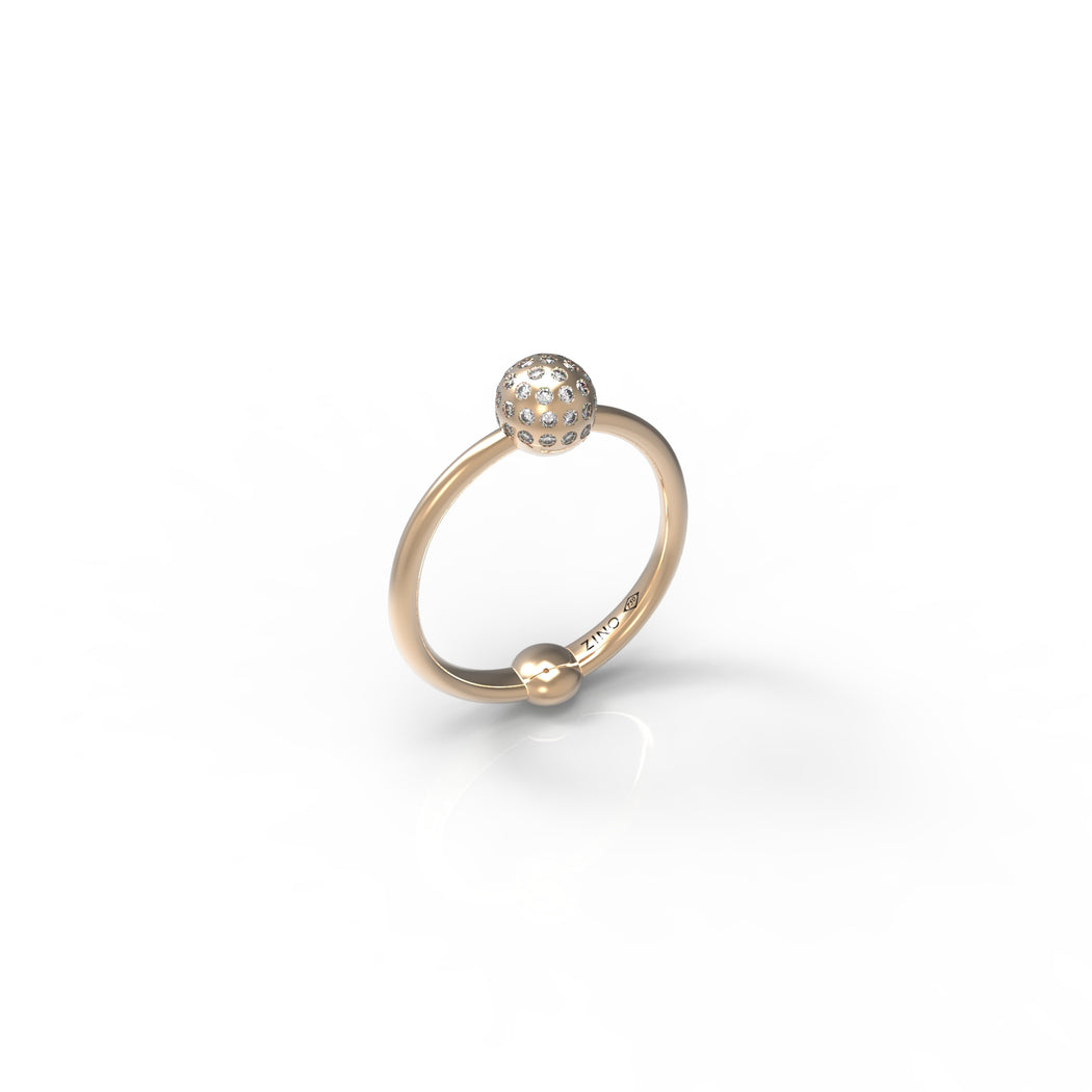 Classic Sphere Pave Diamond Ring